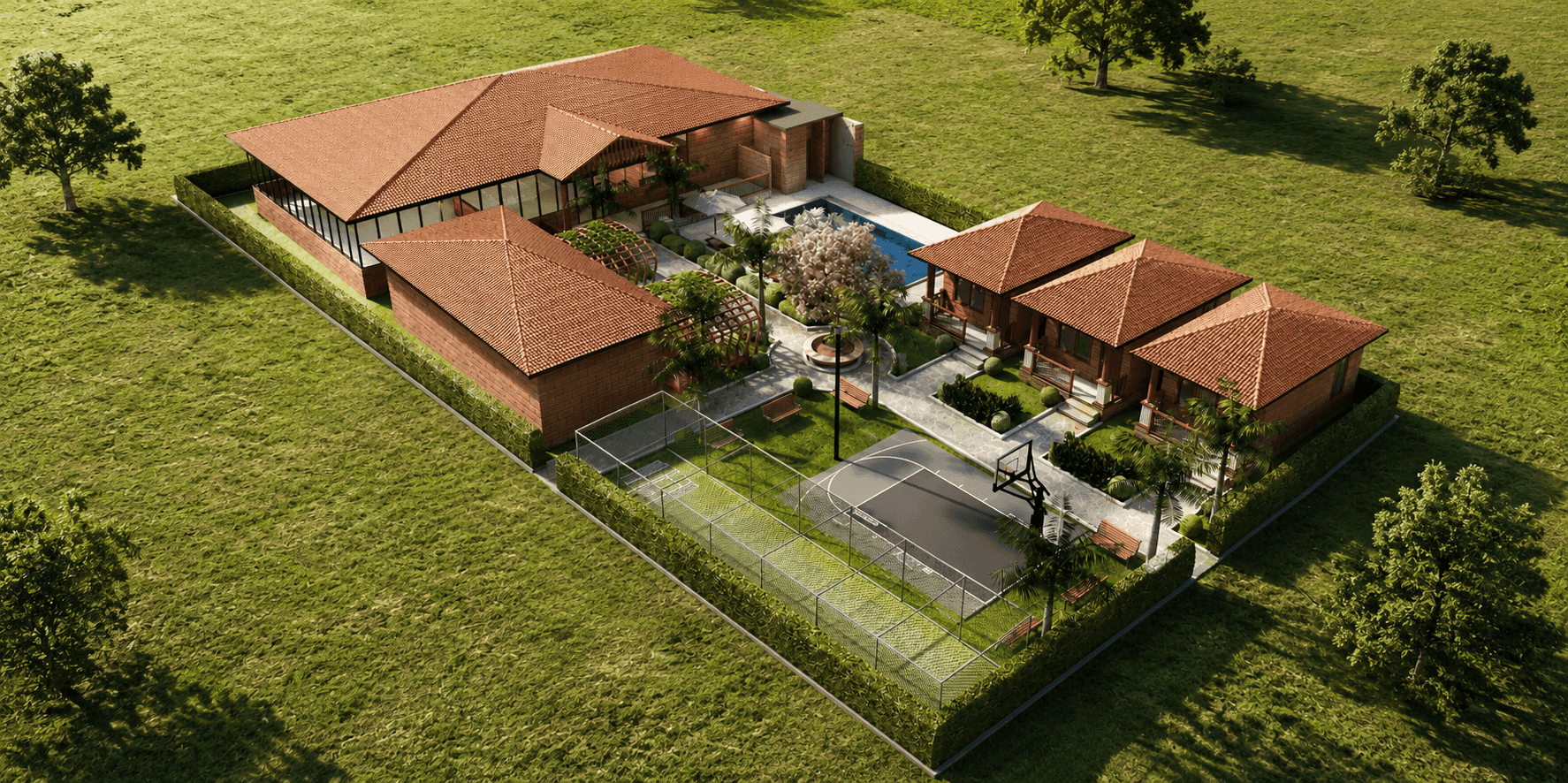 Habitat Farms aerial view — Kanakapura Road, Bangalore